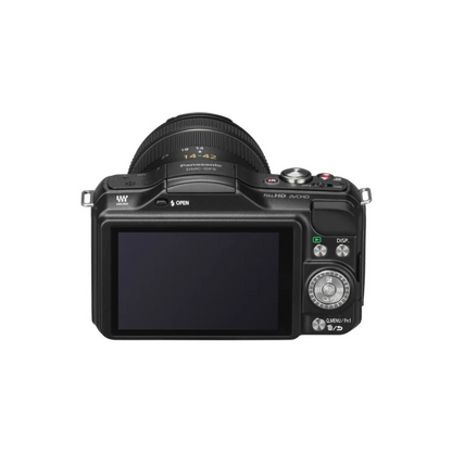 Used Panasonic Lumix DMC-GF5 mirrorless Micro Four Thirds camera with 14-42mm f/3.5-5.6 ASPH. MEGA O.I.S. lens