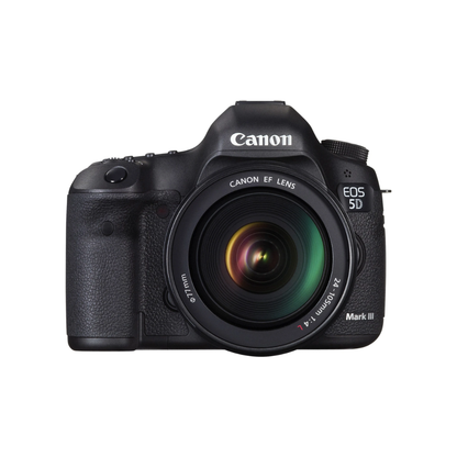 Used Canon 5D Mark III DSLR camera with 24-105mm f/4 zoom lens in excellent condition at Camera Club