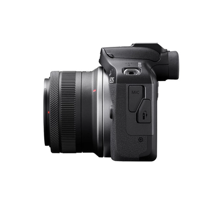UNBOXED Canon EOS R100 24.1MP APS-C mirrorless camera with RF-S 18-45mm f/4.5-6.3 IS STM lens in black