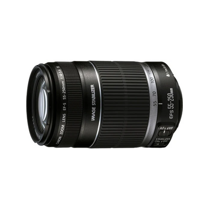 Canon EF-S 55-250mm f/4-5.6 IS Telephoto Zoom Lens for Canon DSLR Cameras available at Camera Club.