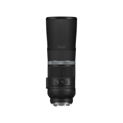 Unboxed Canon RF 800mm f/11 IS STM super-telephoto lens for Canon RF-mount mirrorless cameras.