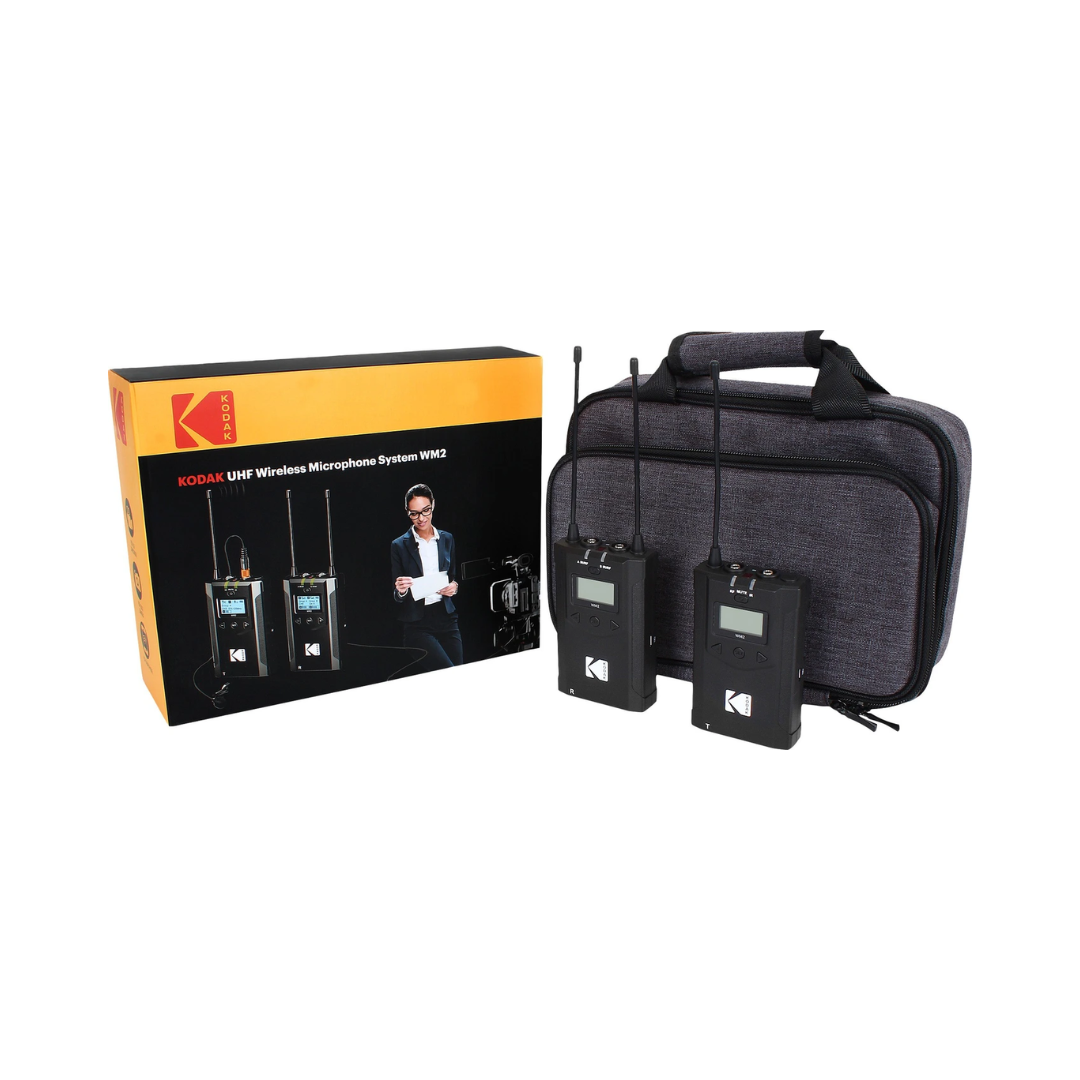 KODAK WM2 Wireless Microphone System with Receiver and Transmitter
