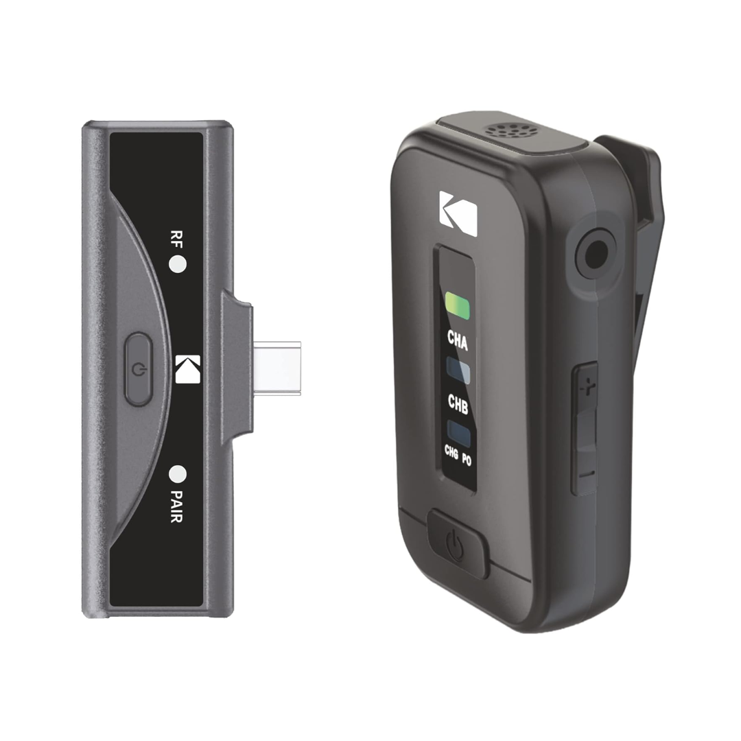 KODAK WM9 Wireless Microphone for Clear Audio Recording