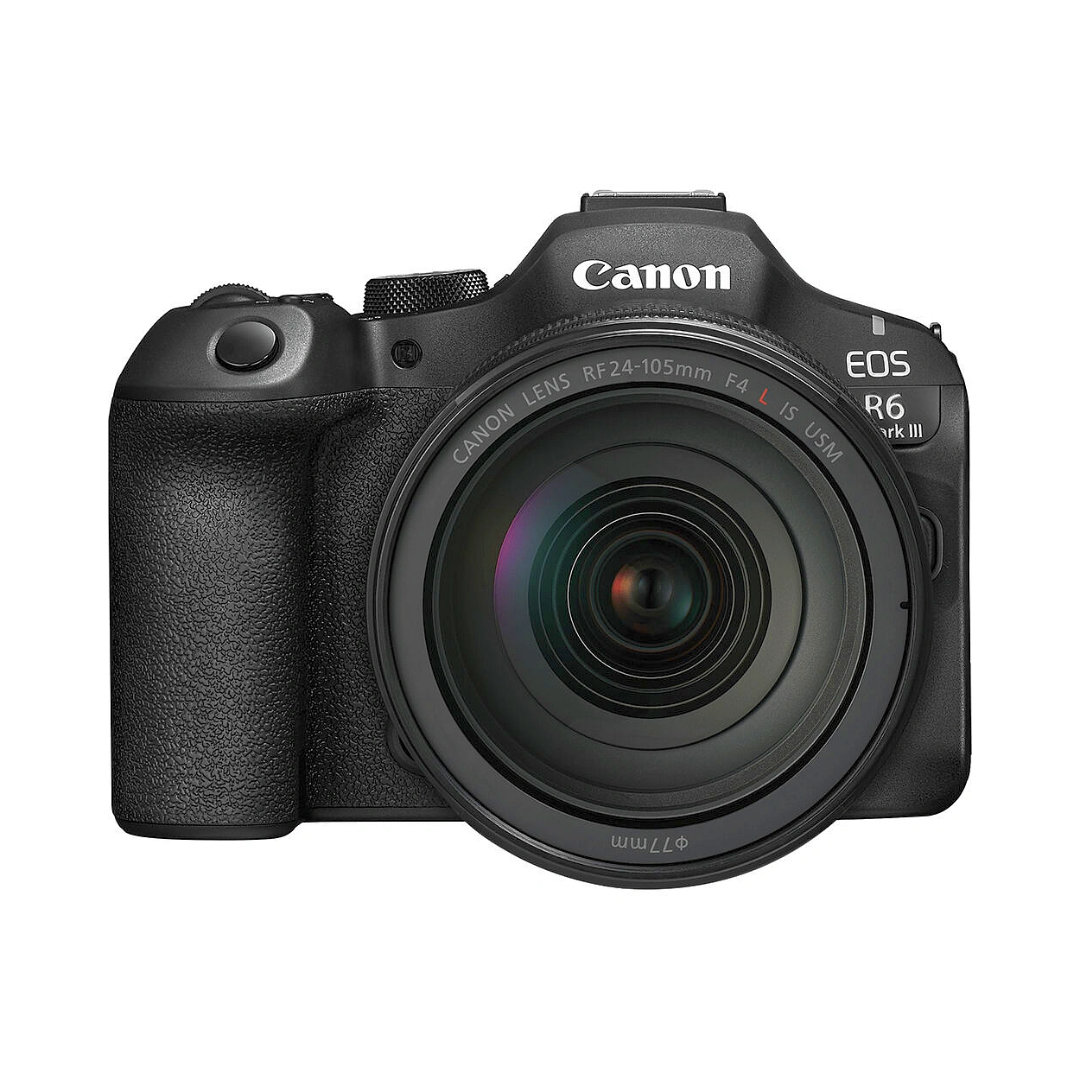 Canon EOS R6 Mark III mirrorless camera with RF 24-105mm USM lens and LP-E6P battery kit
