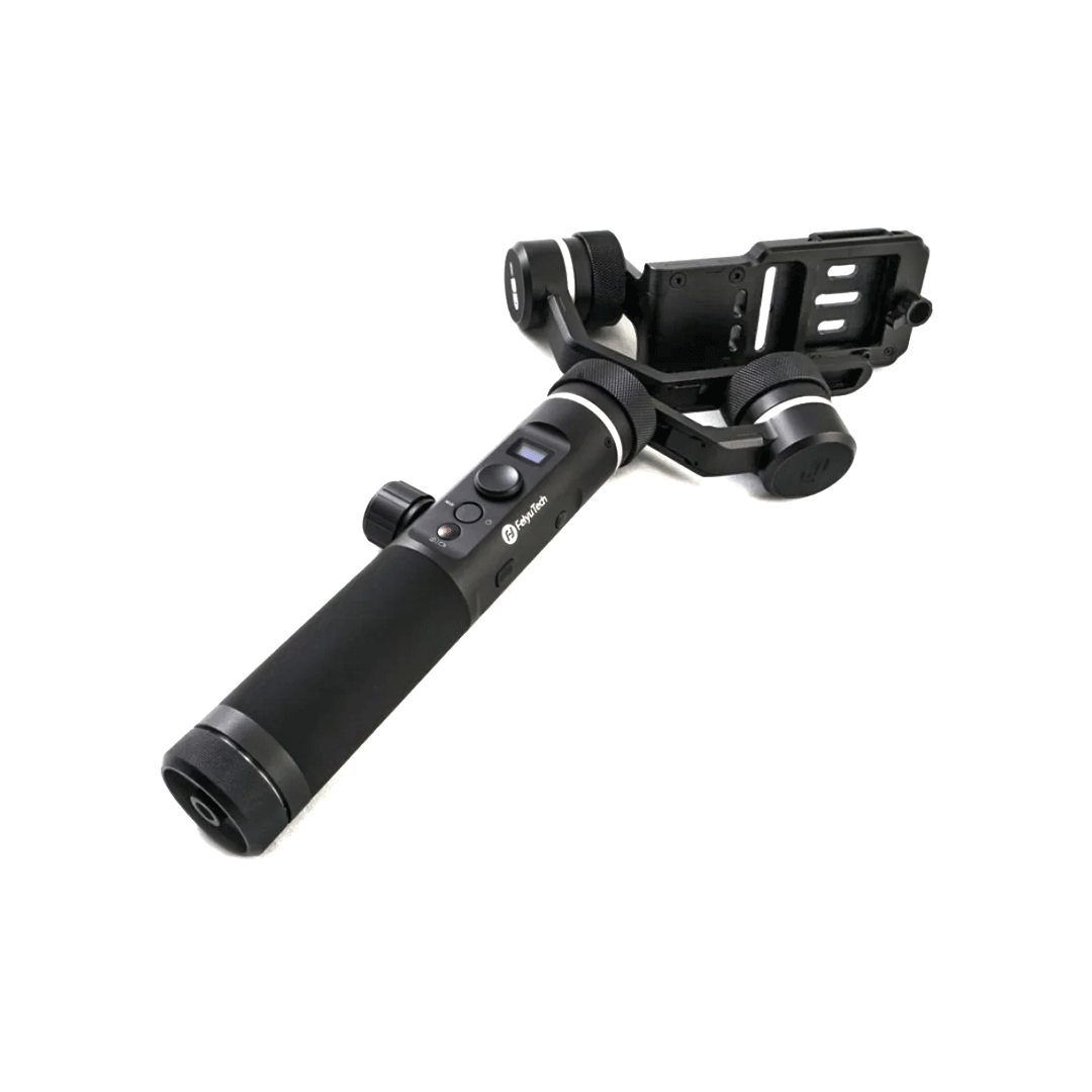 FeiyuTech G6 Gimbal Tripod for action cameras and smartphones on white background