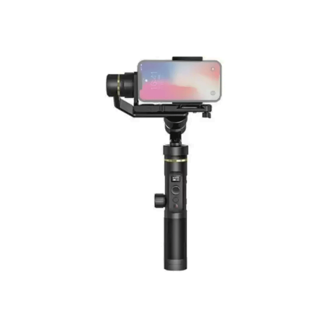 FeiyuTech G6 Gimbal Tripod for action cameras and smartphones on white background