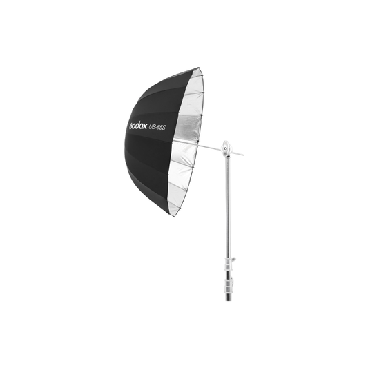 Unboxed Godox UB-85S silver reflective studio umbrella for flash photography