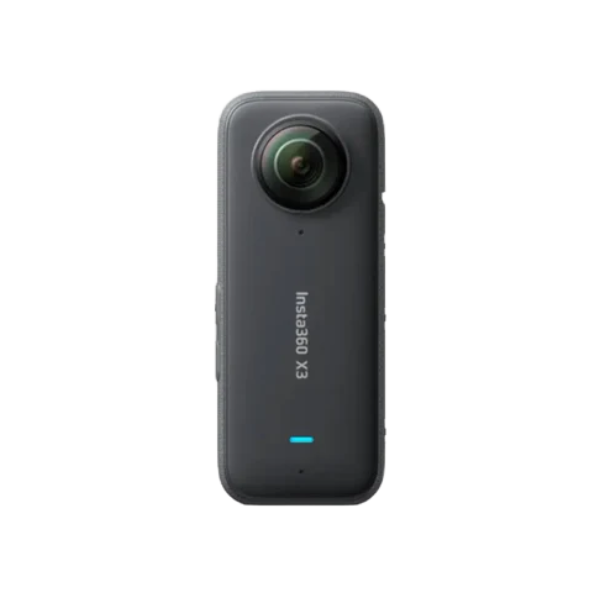 Insta360 ONE X3 360 action camera with touchscreen and dual lenses available at Camera Club