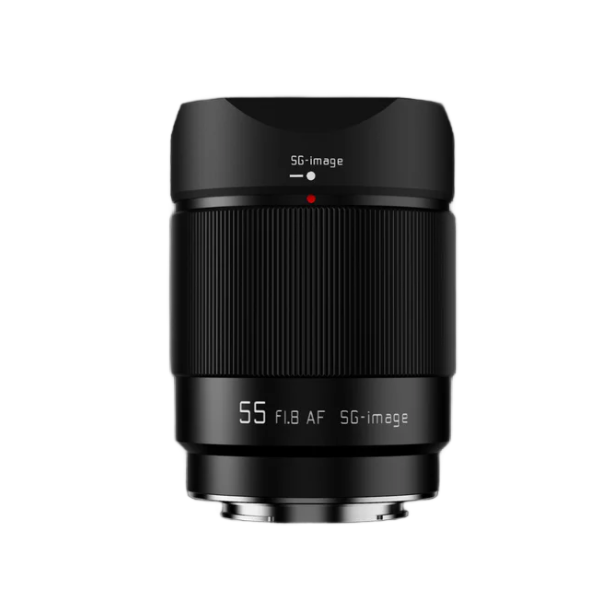 SG IMAGE E-Mount 55mm F1.8 prime lens for Sony mirrorless cameras available at Camera Club