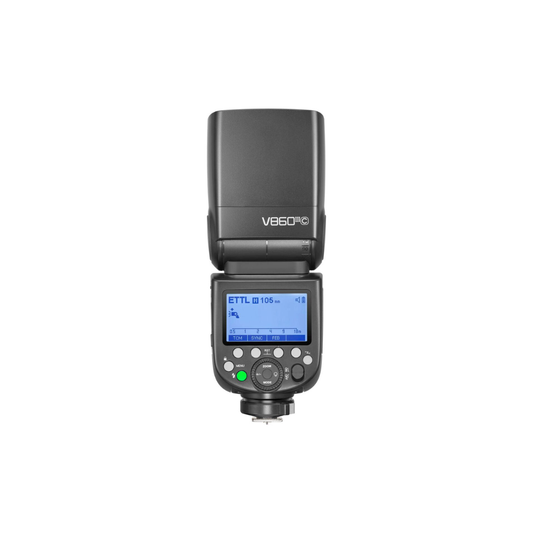 Rent the Godox V860 III Canon Flash from Camera Club in Bengaluru. Powerful TTL speedlight with HSS, rechargeable battery, and wireless X system for professional photography.