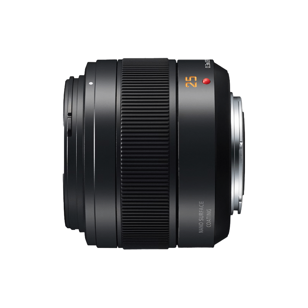 Used Panasonic Leica DG Summilux 25mm f/1.4 II ASPH prime lens for Micro Four Thirds cameras, compact fast standard lens