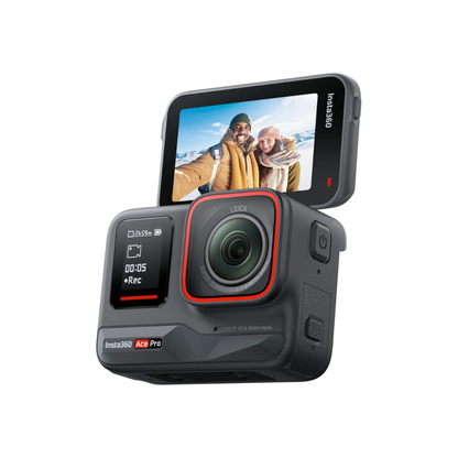 Used Insta360 Ace Pro action camera front view with lens and screen