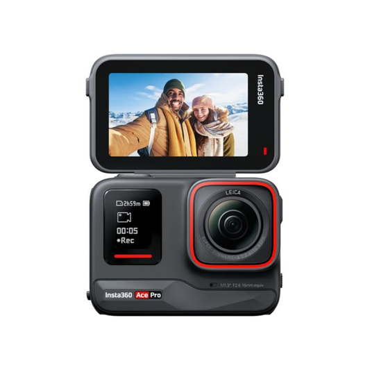 Used Insta360 Ace Pro action camera front view with lens and screen