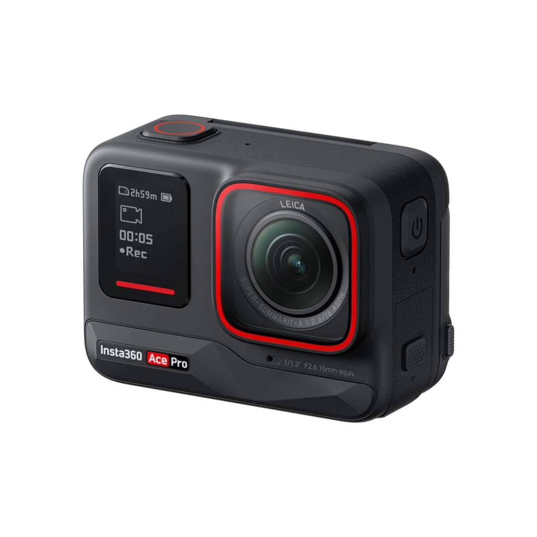 Used Insta360 Ace Pro action camera front view with lens and screen
