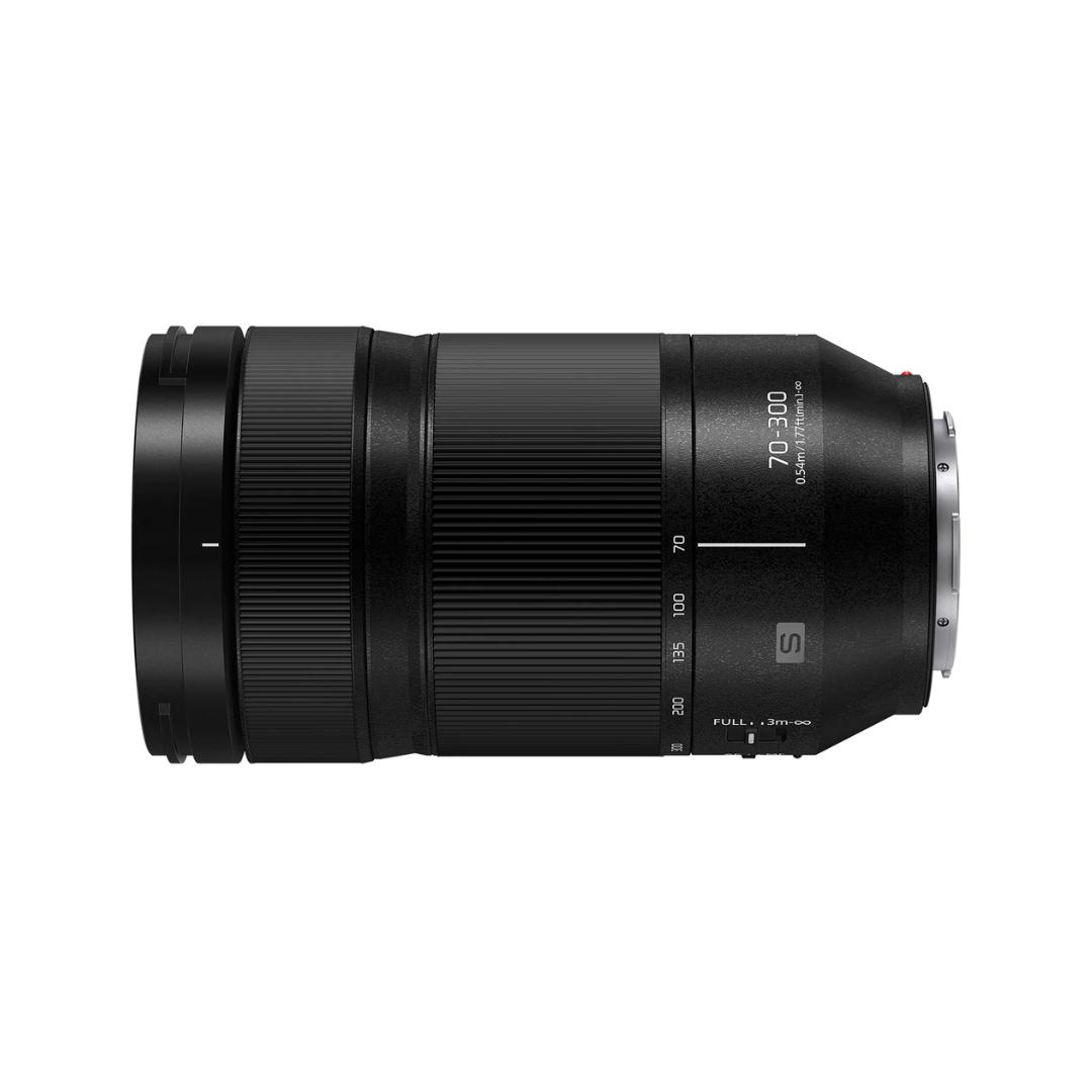 Panasonic Lumix S 70-300mm F4.5-5.6 Macro O.I.S. telephoto zoom lens S-R70300GC for L-Mount cameras available at Camera Club