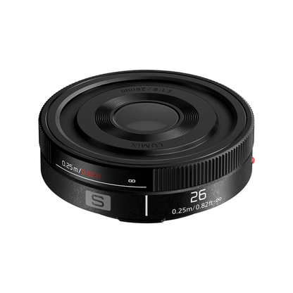 Panasonic Lumix S 26mm F8 ultra-compact pancake lens for L-Mount cameras