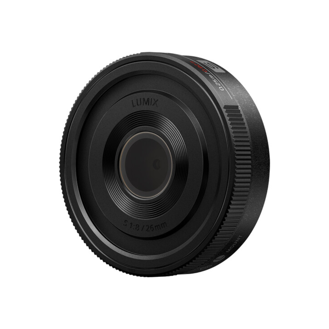 Panasonic Lumix S 26mm F8 ultra-compact pancake lens for L-Mount cameras