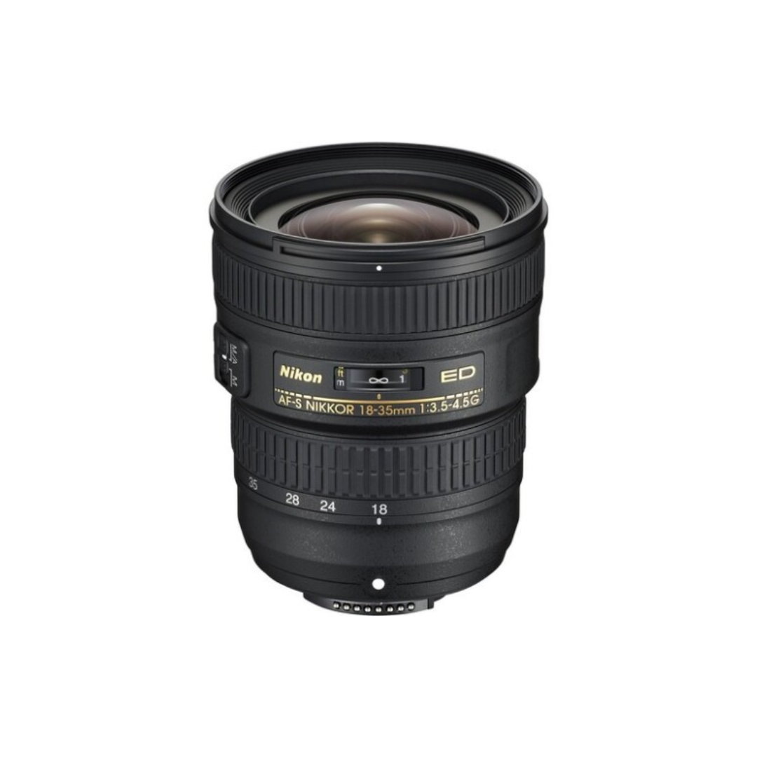 UNBOXED Nikon AF-S Nikkor 18-35mm f/3.5-4.5G ED wide-angle zoom lens available at Camera Club.