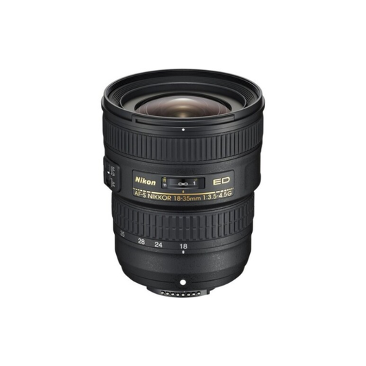 UNBOXED Nikon AF-S Nikkor 18-35mm f/3.5-4.5G ED wide-angle zoom lens available at Camera Club.