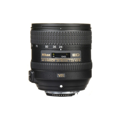 Unboxed Nikon AF-S Nikkor 24-85mm f/3.5-4.5G ED VR camera lens available at Camera Club.