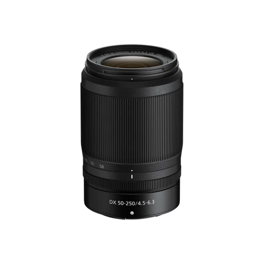 Unboxed Nikon NIKKOR Z DX 50-250mm f/4.5-6.3 VR telephoto zoom lens for Nikon Z DX mirrorless cameras.