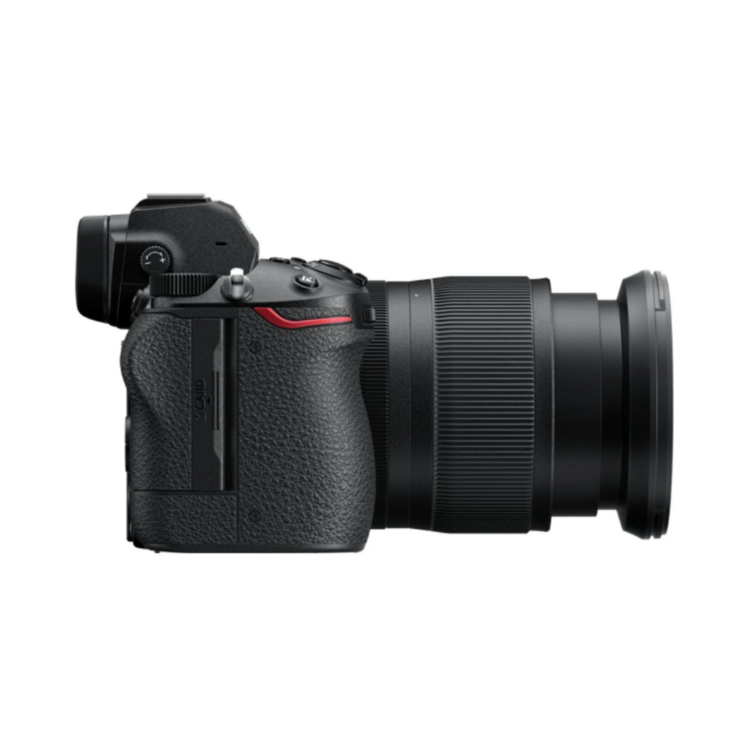 Nikon Z7 II mirrorless camera body bundled with 24-70mm zoom lens kit, ideal for professional photography and high-resolution imaging.