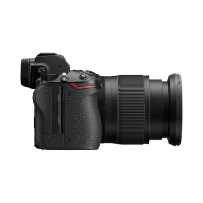 Nikon Z7 II mirrorless camera body bundled with 24-70mm zoom lens kit, ideal for professional photography and high-resolution imaging.