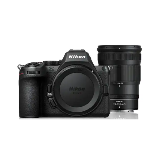 Nikon Z5II mirrorless camera with NIKKOR Z 24-120mm f/4 lens kit front view
