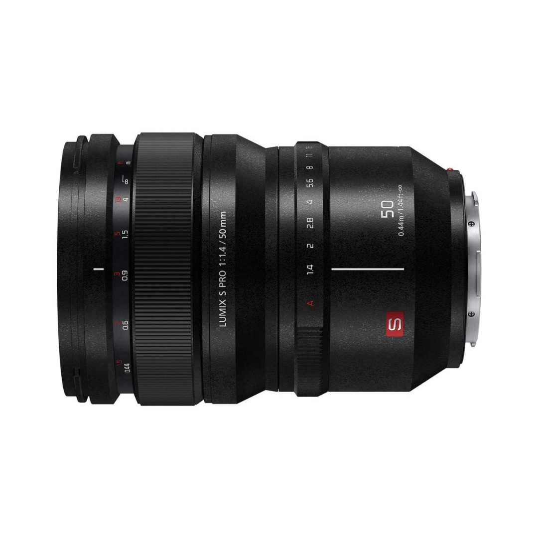 Panasonic Lumix S Pro 50mm F1.4 S-X50GC L-Mount prime lens front view