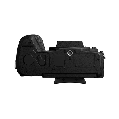 Panasonic Lumix DC-G97MGW mirrorless camera with 12-60mm F3.5-5.6 lens front view