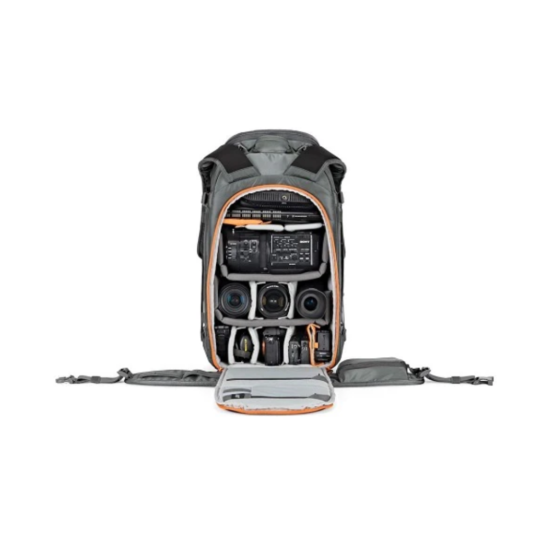 Lowepro Whistler BP 450 AW II grey camera backpack with weatherproof design and large storage capacity