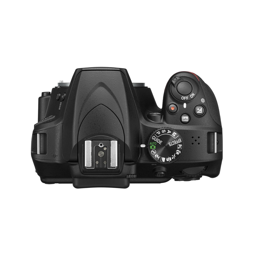 Used Nikon D3400 DSLR camera body front view with 24.2MP sensor compact lightweight design