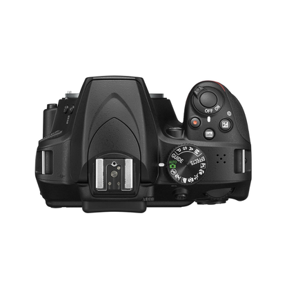 Used Nikon D3400 DSLR camera body front view with 24.2MP sensor compact lightweight design