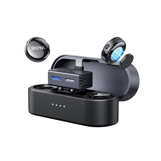 BOYA Link 3 wireless microphone system compact dual transmitter receiver kit for content creators and video recording