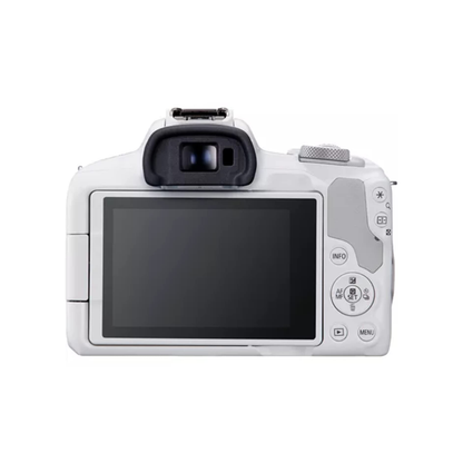 Used Canon EOS R50 mirrorless camera with RF-S 18-45mm f4.5-6.3 IS STM kit lens front view