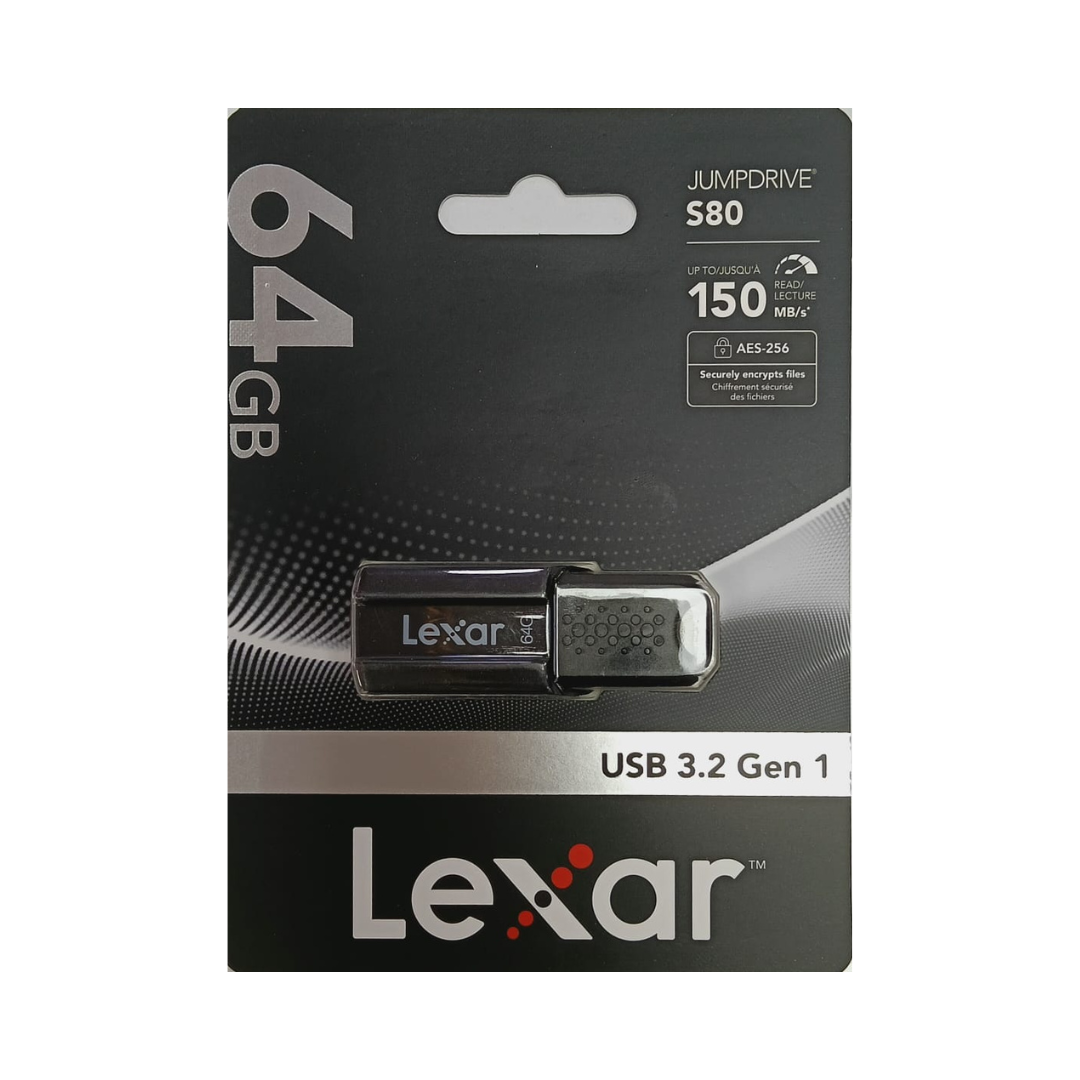 Lexar S-80 USB Flash Drive high-speed pen drive black design