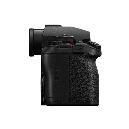 Panasonic Lumix S1R II mirrorless camera with 24-60mm f/2.8 lens front view