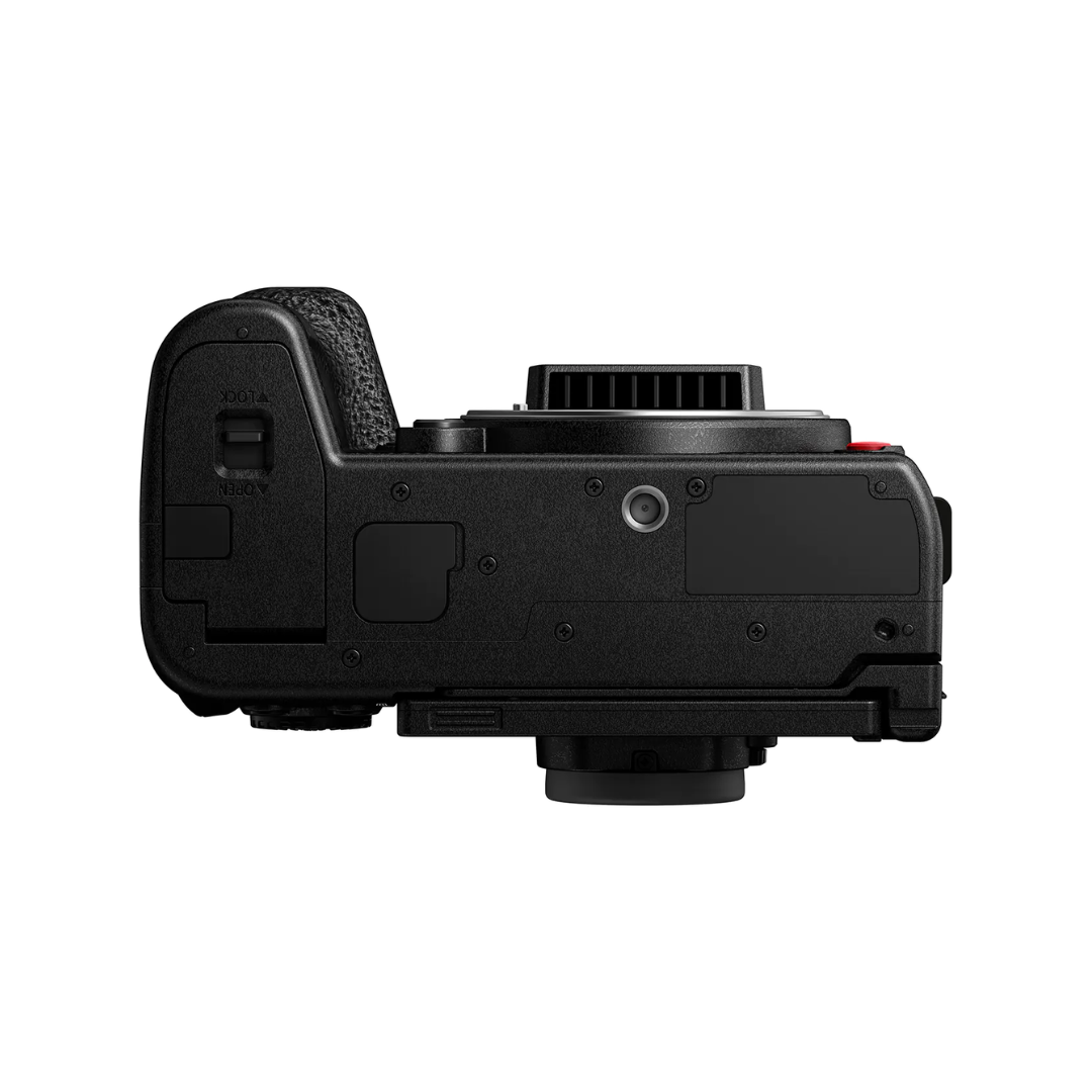 Panasonic Lumix S1R II mirrorless camera with 24-60mm f/2.8 lens front view
