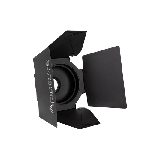 Aputure F10 Barn Doors light modifier available for rent in Bangalore from Camera Club for professional lighting control.