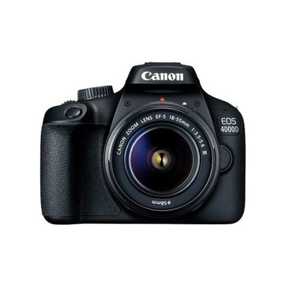 Used Canon EOS 4000D DSLR Camera with EF-S 18-55mm Lens available at Camera Club in excellent condition.
