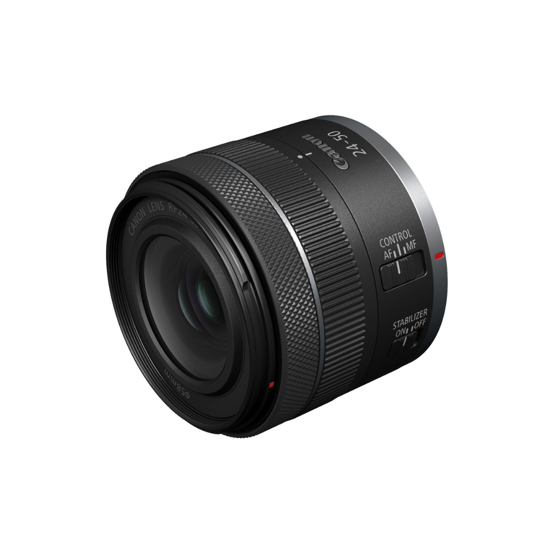 Used Canon RF 24-50mm f/4.5-6.3 IS STM Lens for Canon EOS R Series Mirrorless Cameras available at Camera Club.