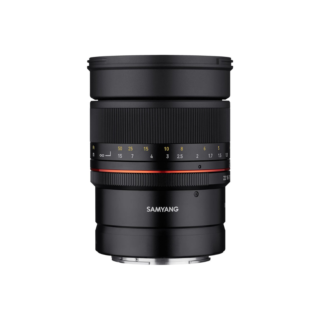 Unboxed Samyang MF 85mm f/1.4 manual focus portrait lens for Nikon Z mirrorless cameras available at Camera Club.