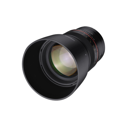 Unboxed Samyang MF 85mm f/1.4 manual focus portrait lens for Nikon Z mirrorless cameras available at Camera Club.