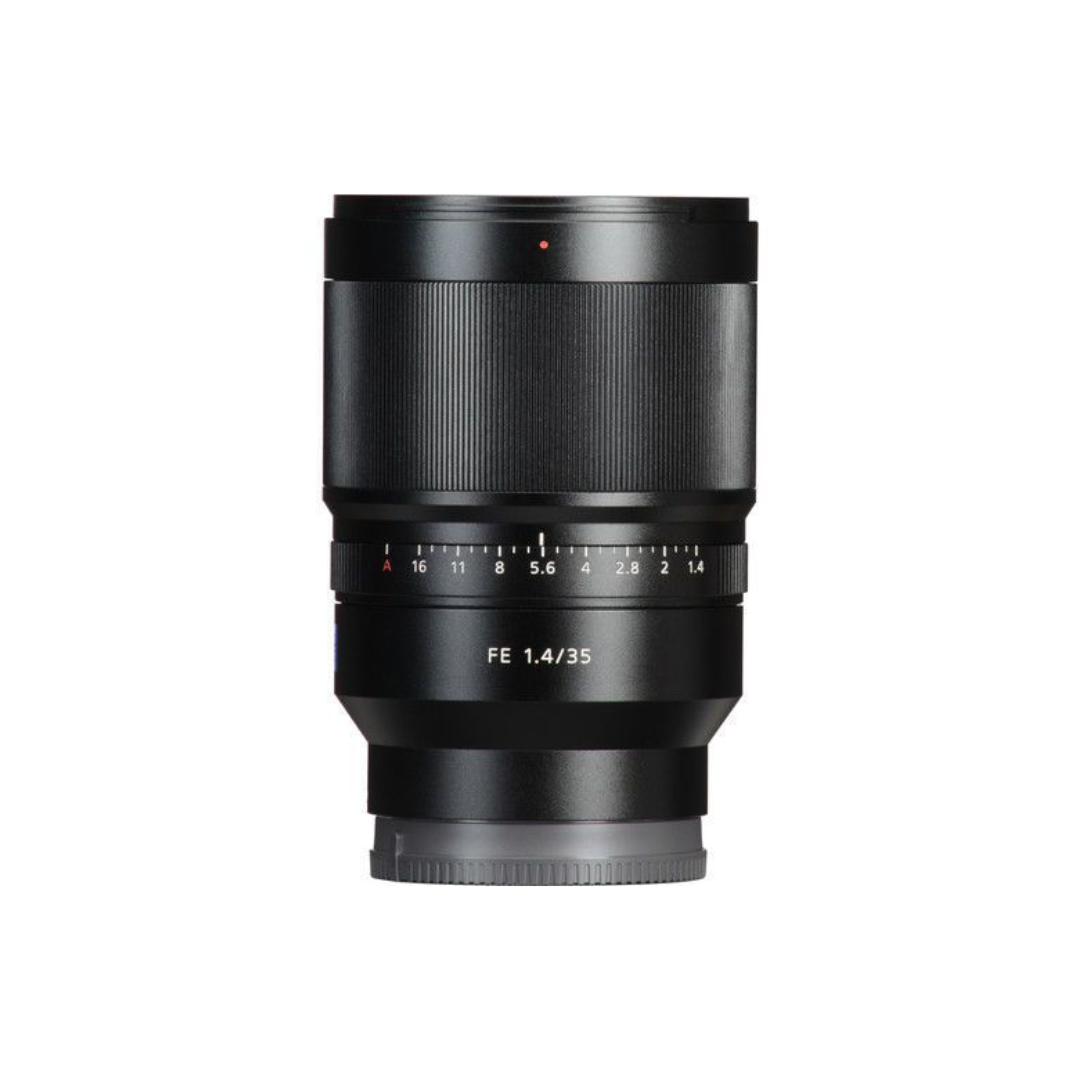 Sony Zeiss Distagon T* FE 35mm f/1.4 ZA wide-angle prime lens for Sony E-mount cameras available at Camera Club.
