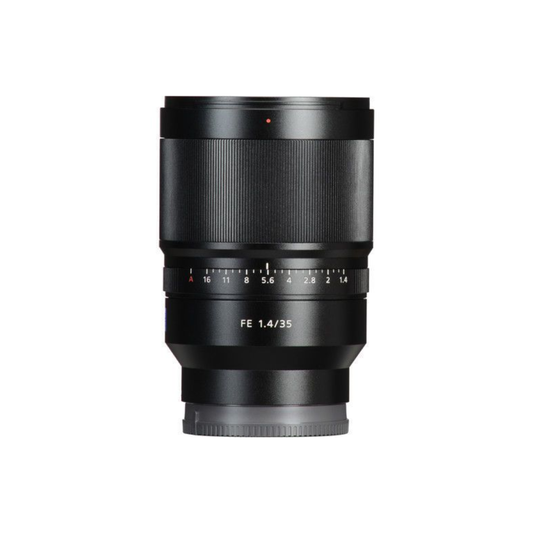 Sony Zeiss Distagon T* FE 35mm f/1.4 ZA wide-angle prime lens for Sony E-mount cameras available at Camera Club.