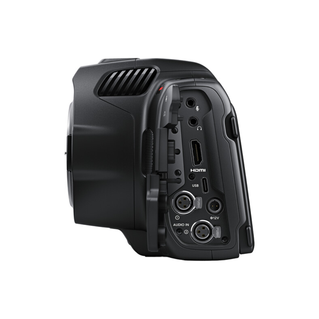 Blackmagic Design Pocket Cinema Camera 6K Pro (Canon EF) available for rent in Bangalore from Camera Club with professional 6K cinema recording and EF lens compatibility.
