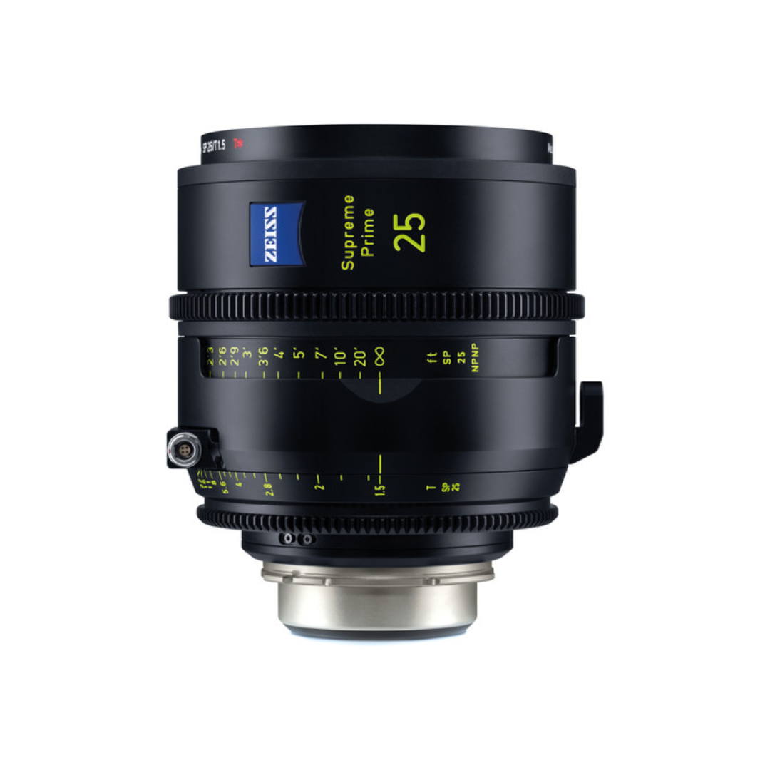ZEISS Supreme Prime 25mm T1.5 cinema lens available for rent in Bangalore from Camera Club.