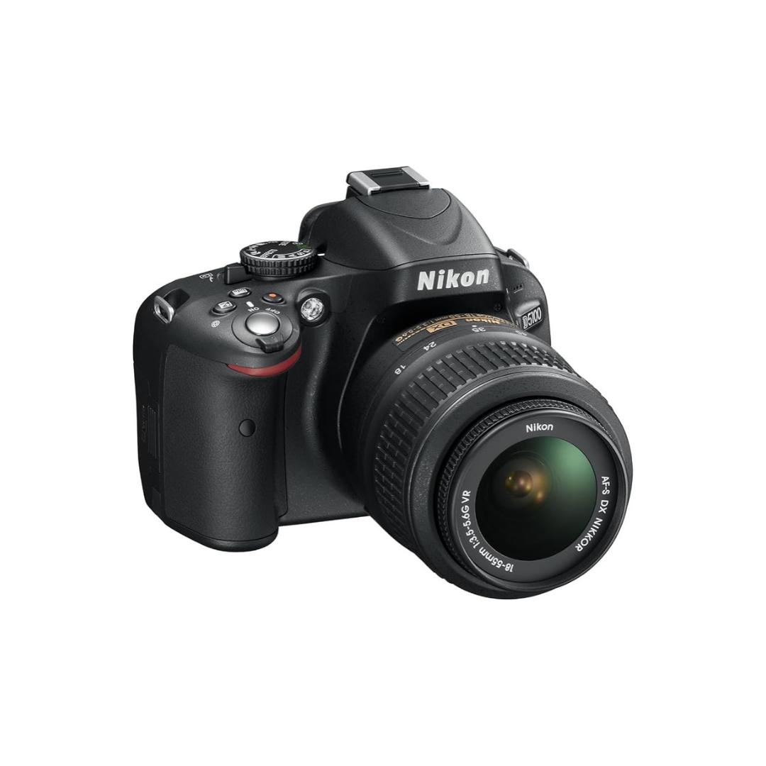 Used Nikon D5100 DSLR camera with 18-55mm VR lens kit available at Camera Club
