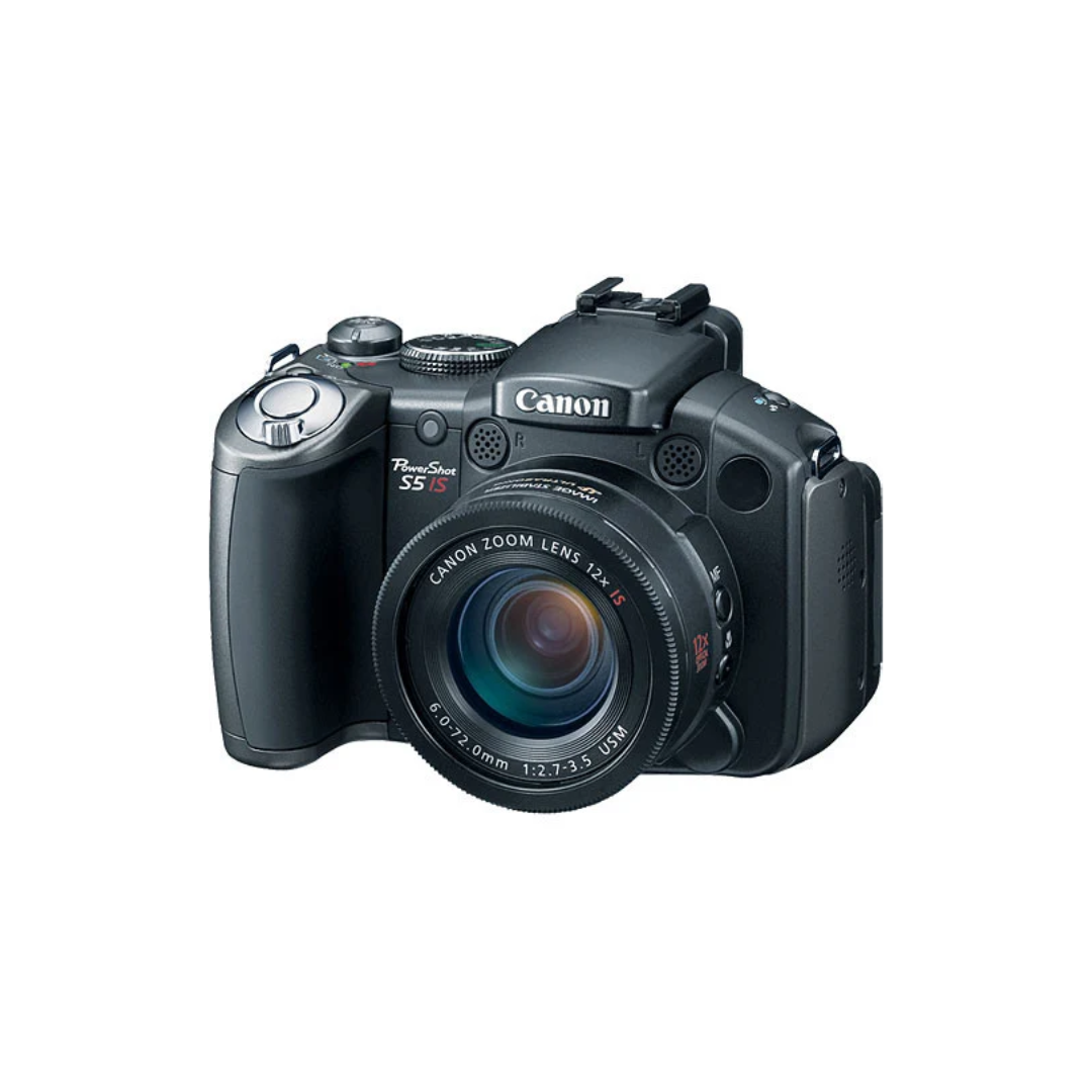 Used Canon PowerShot S5 IS digital camera with built-in zoom lens