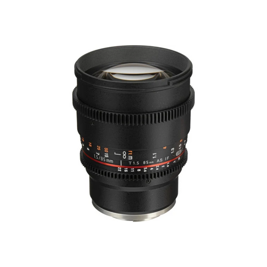 Used Samyang MF 85mm T1.5 VDSLR MK2 manual focus lens for Sony E-mount cameras